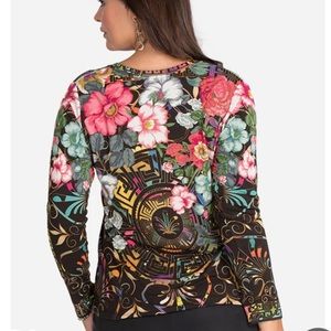 Johnny Was Peace Favorite Long Sleeve V-Neck Tee - T11821-O